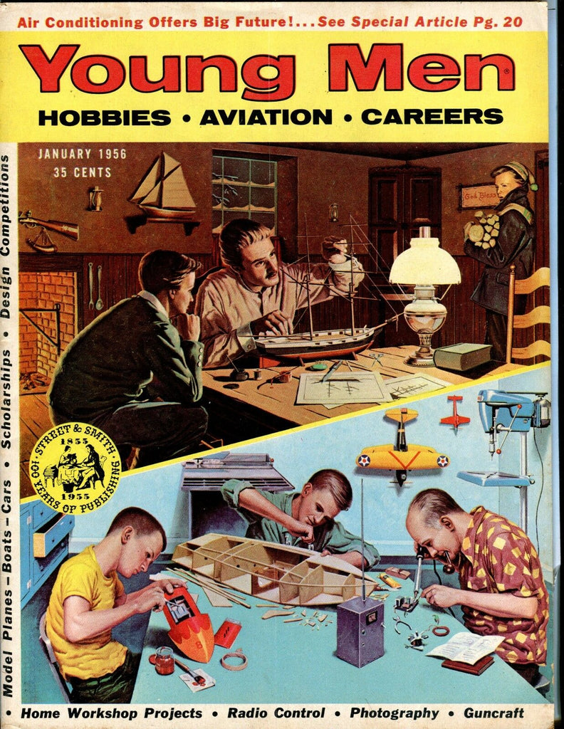 Young Men Magazine January 1956 Model Planes VG 041417nonjhe