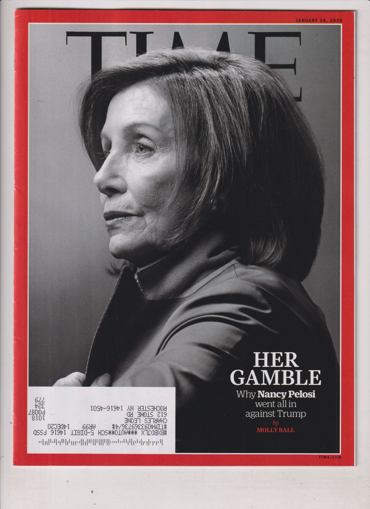 Time Magazine Nancy Pelosi All In On Donald Trump January 20 2020 012920nonr