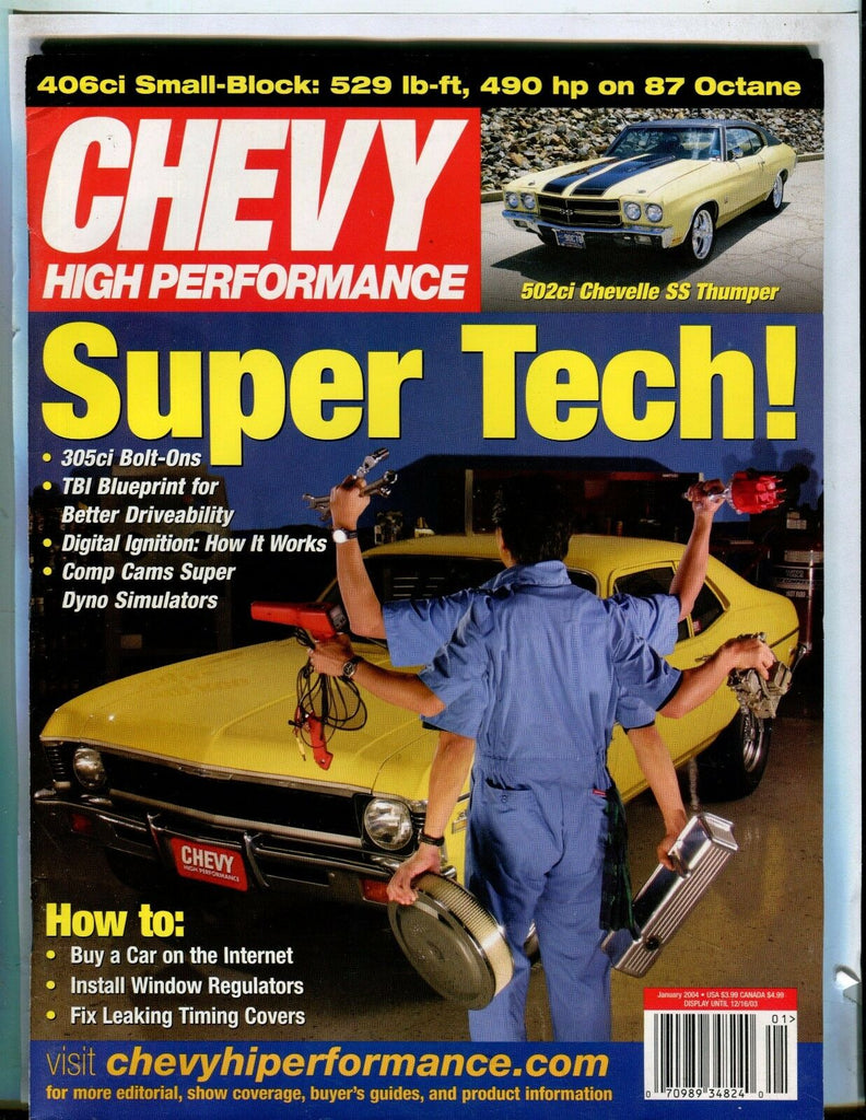Chevy High Performance Magazine January 2004 EX w/ML 021817jhe