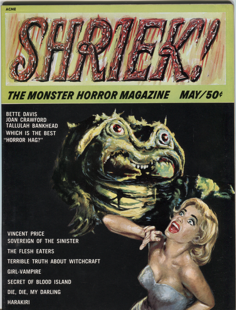 Shriek! #1 May 1965 Acme Monster Magazine Vincent Price 072420DBE