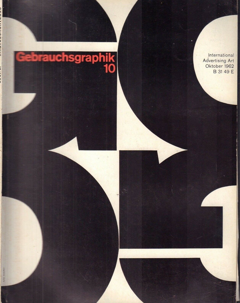 Gebrauchsgraphik German Art Magazine Advertising Art October 1962 032118nonr