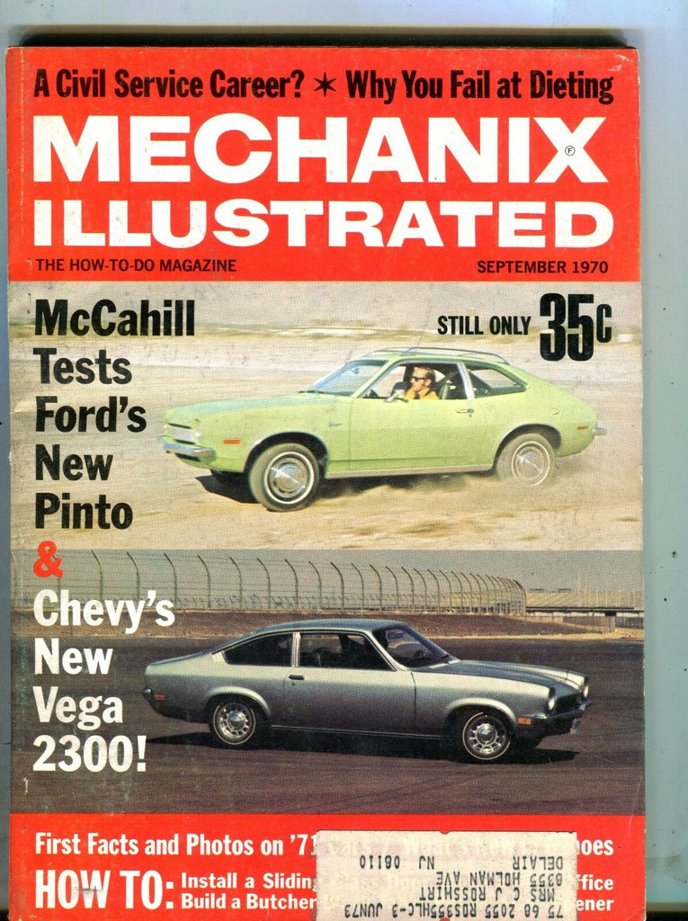 Mechanix Illustrated Magazine Sep.1970 Tom McCahill Ford Pinto 062217nonjhe