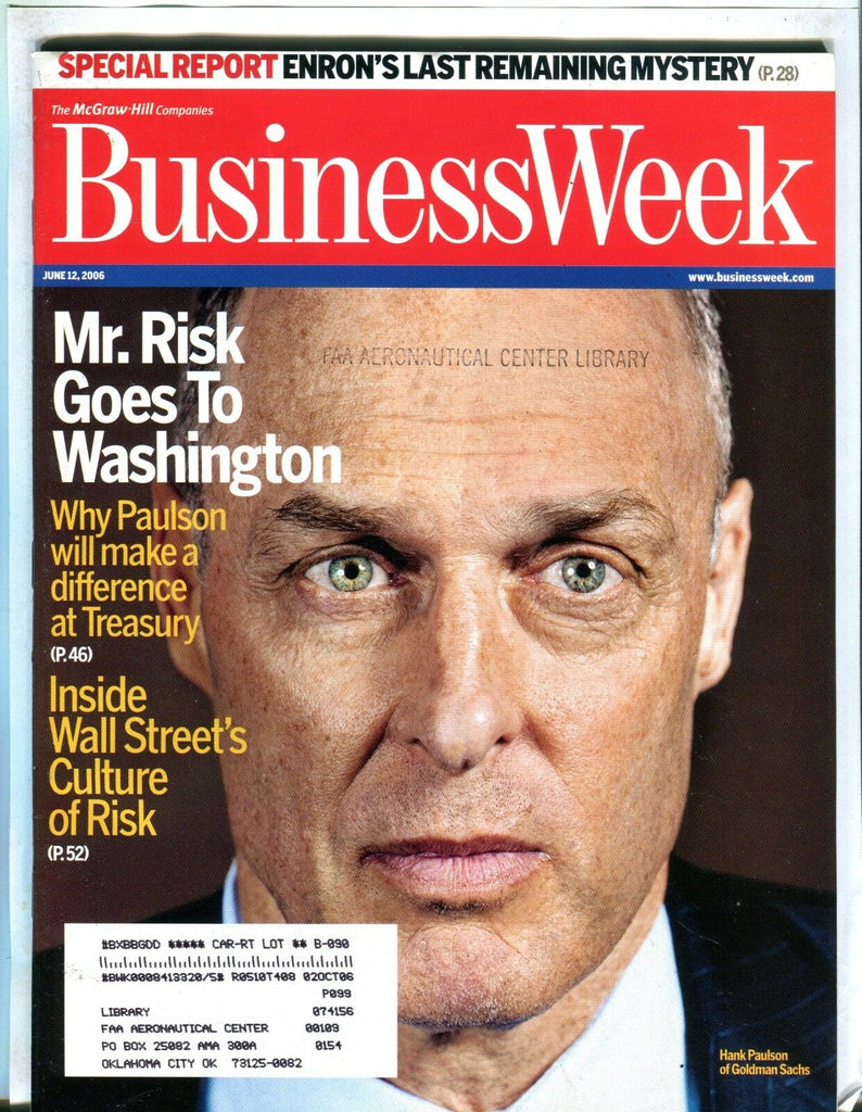 Business Week Magazine June 12 2006 Hank Paulson EX w/ML FAA Library 102016jhe