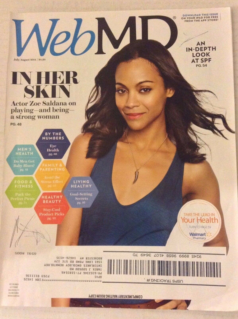 Web Md Magazine Zoe Saldana A Look At SPF July/August 2014 042917nonrh2
