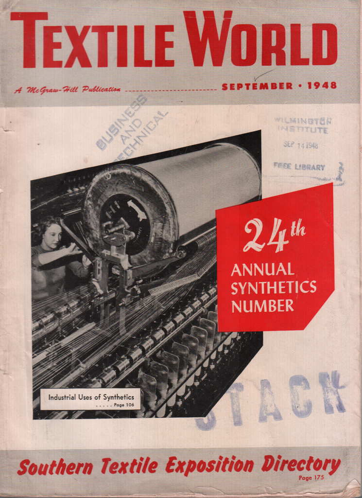 Textile World September 1948 24th Annual Synthentics Number 040220DBE