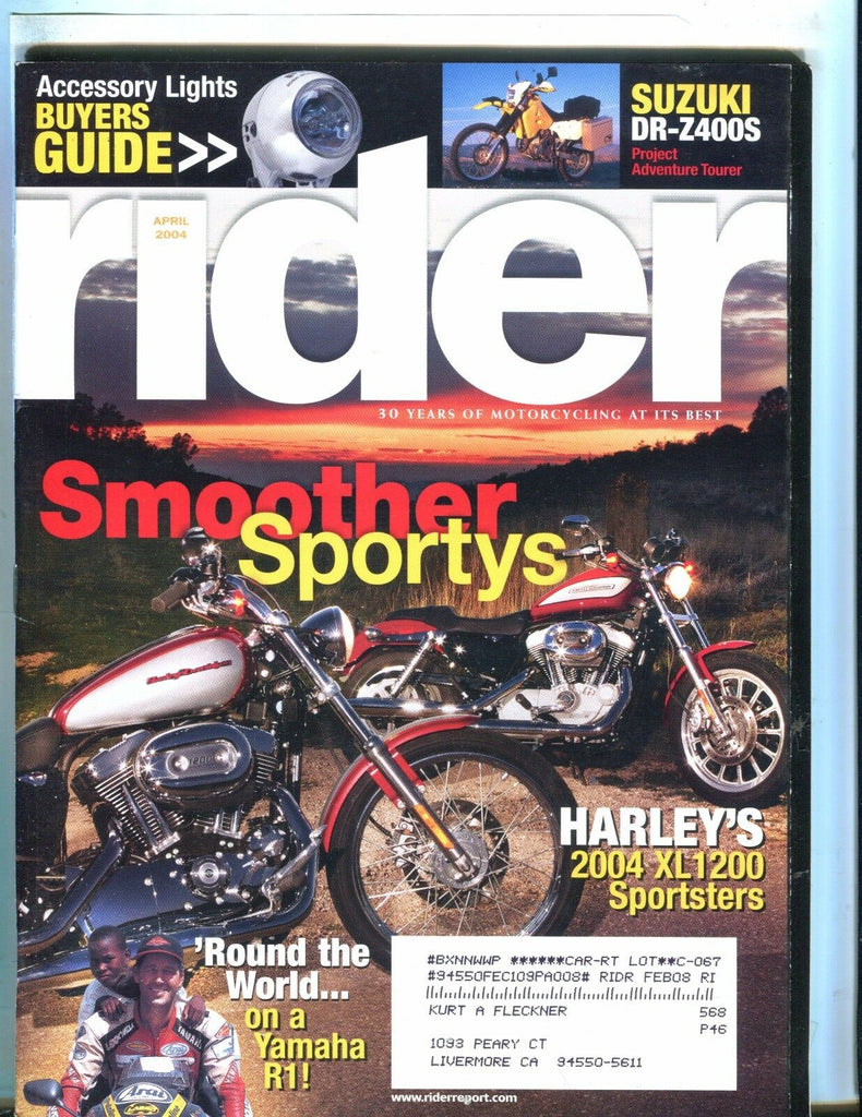 Rider Magazine April 2004 Harley Sportster EX w/ML 050717nonjhe
