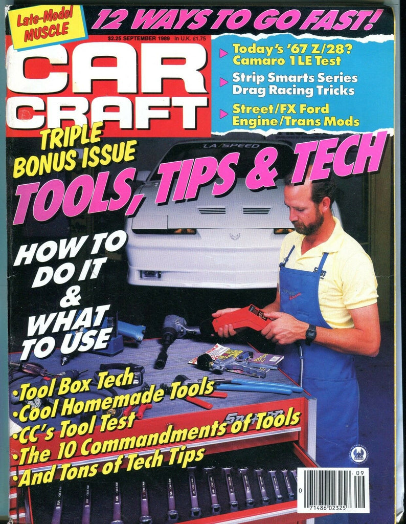 Car Craft Magazine September 1989 Tools Tips Tech EX No ML 111816jhe