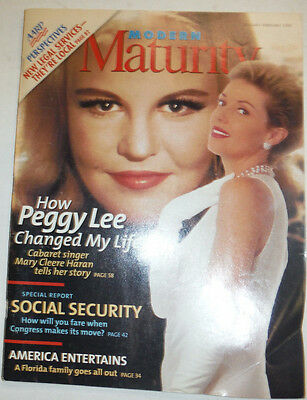 Modern Maturity Magazine Peggy Lee & Social Security February 1999 032315R