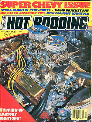 Popular Hot Rodding Magazine April 1978 Super Chevy Issue VGEX 010416jhe2