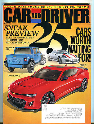 Car And Driver Magazine May 2016 Porsche 911 R EX 062316jhe
