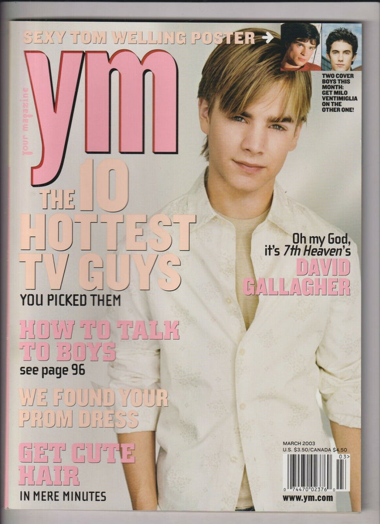 YM Magazine David Gallagher Tom Welling W/Poster March 2003 030320nonr