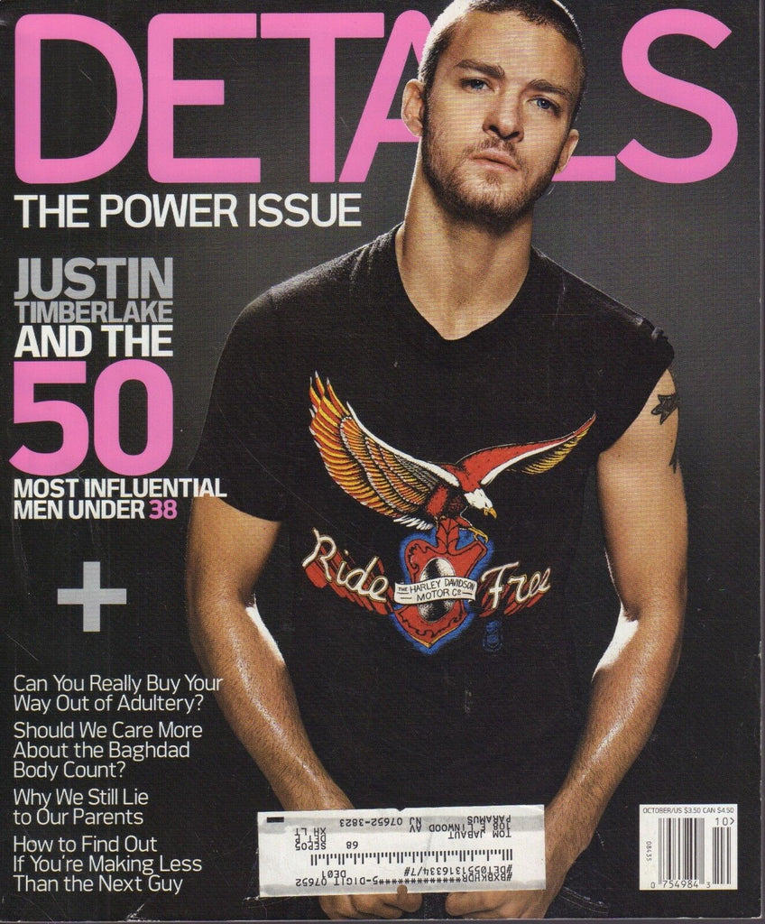 Details October 2003 Justin Timberlake w/ML 052317nonDBE