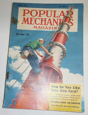 Popular Mechanics Magazine Cable Pole & Your New Ford April 1951 091314R