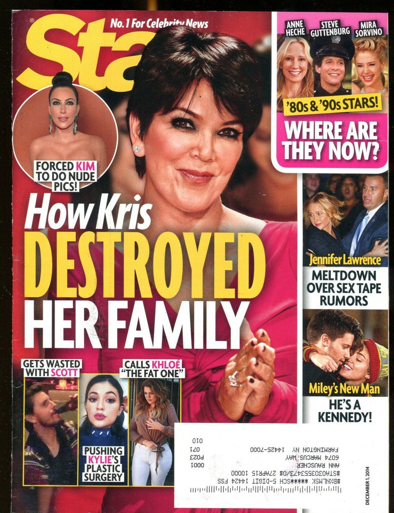 Star Magazine December 1 2014 Kris Kardashian EX w/ML 012517jhe