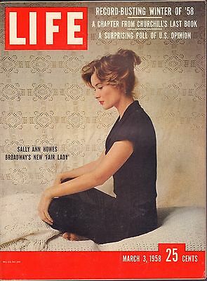 Life Magazine March 3 1958 Birthday, Sally Ann Howes VG 042016DBE