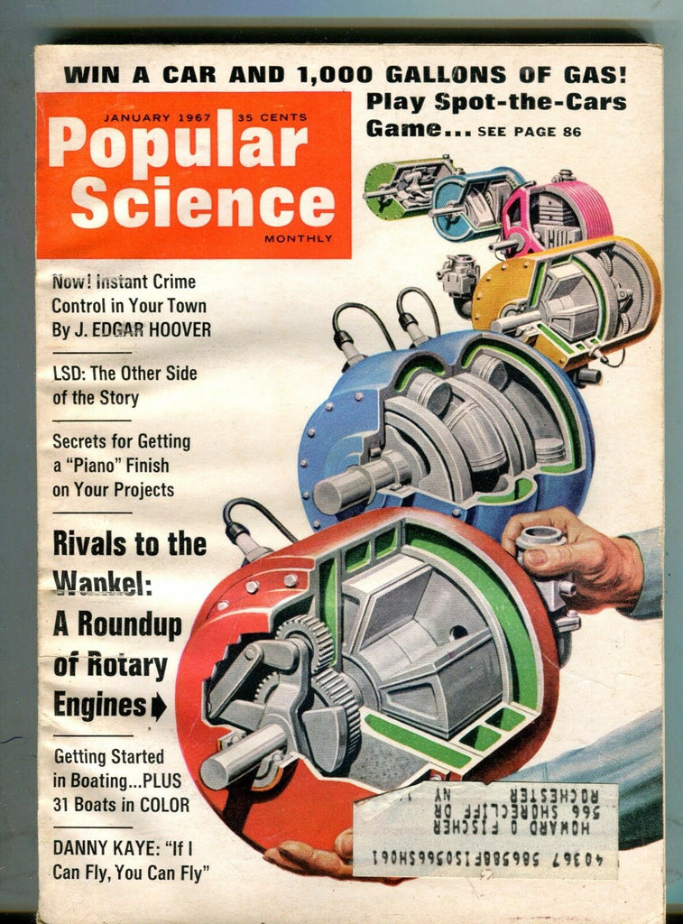 Popular Science Magazine January 1967 Rotary Engines VG w/ML 032217nonjhe