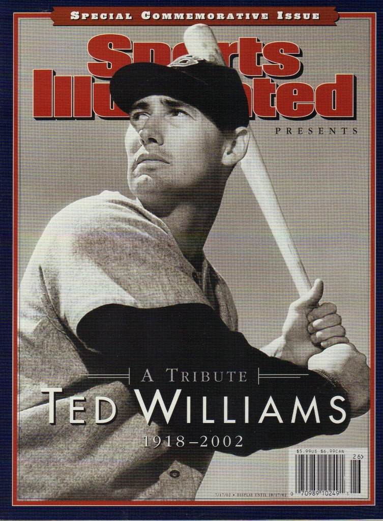 Sports Illustrated Magazine 2002 Ted Williams Tribute 072817nonjhe