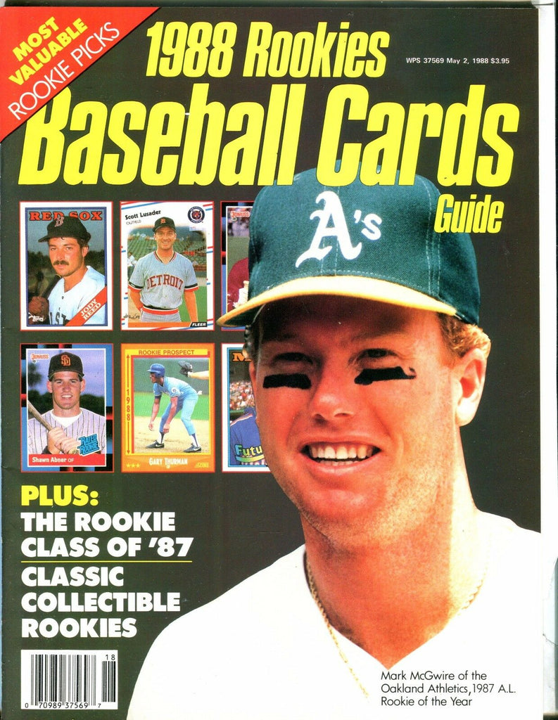 1988 Rookies Baseball Cards Guide Mark McGwire May 2, 1988 EX 032017nonjhe