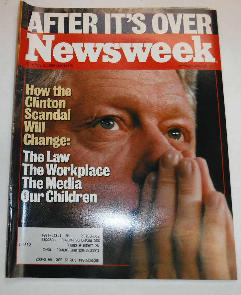 Newsweek Magazine Bill Clinton The Law February 8, 1999 101816R