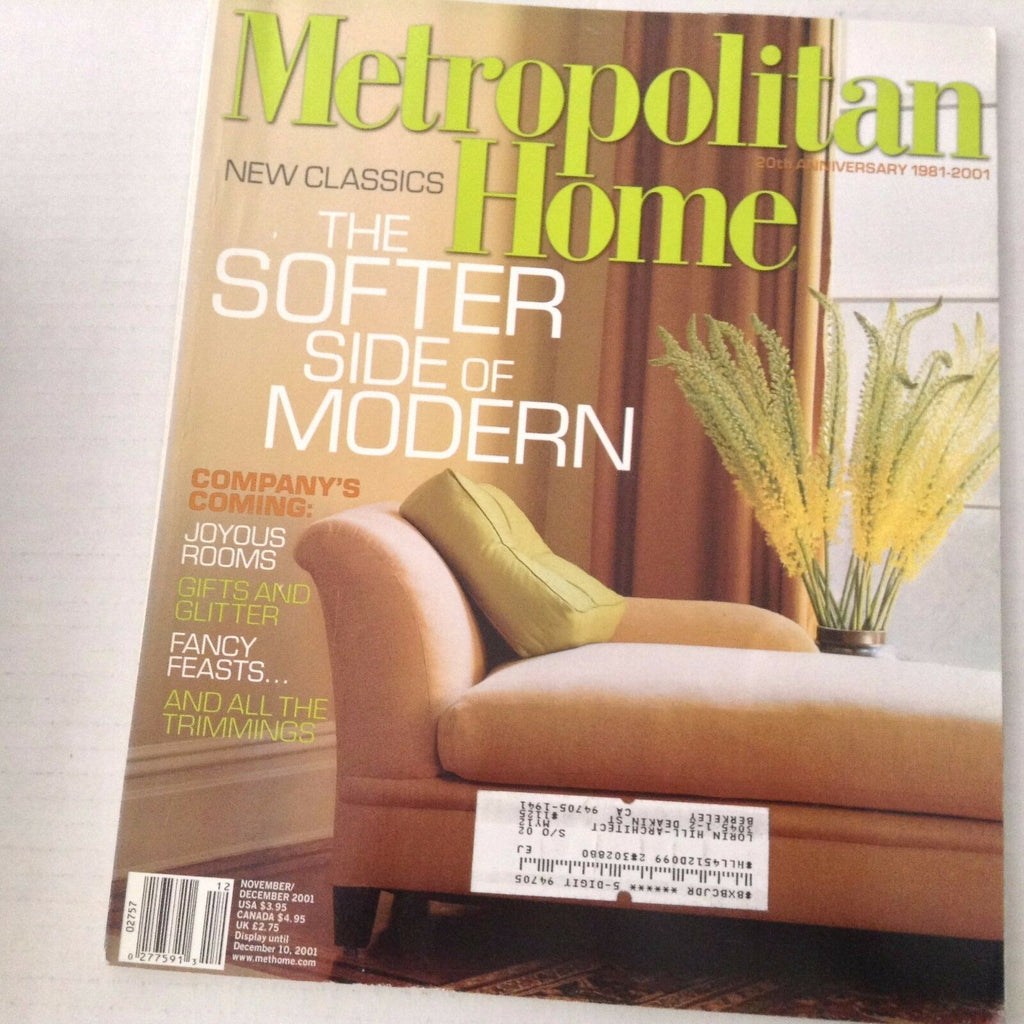 Metropolitan Home Magazine Softer Side Of Modern Nov/December 2001 070417nonrh