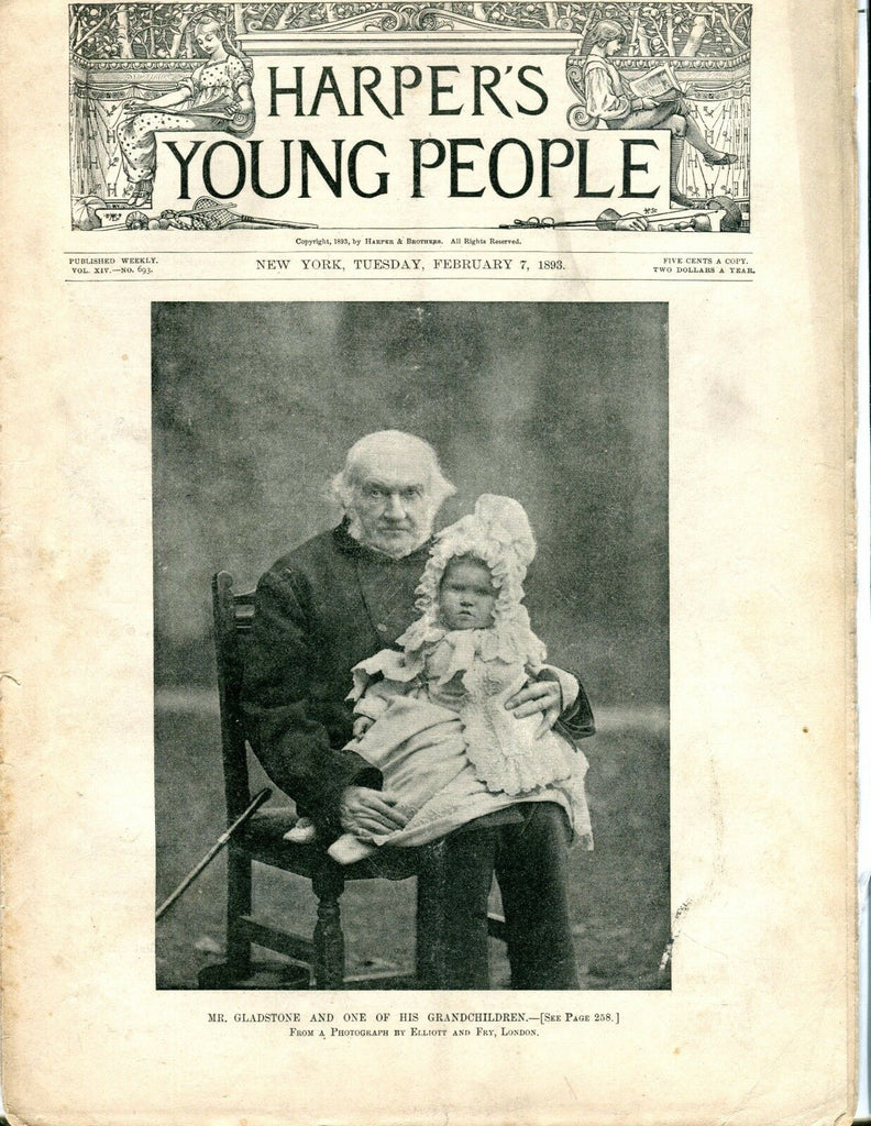 Harper's Young People Magazine February 7 1893 Mr. Gladstone ACC 042417nonjhe