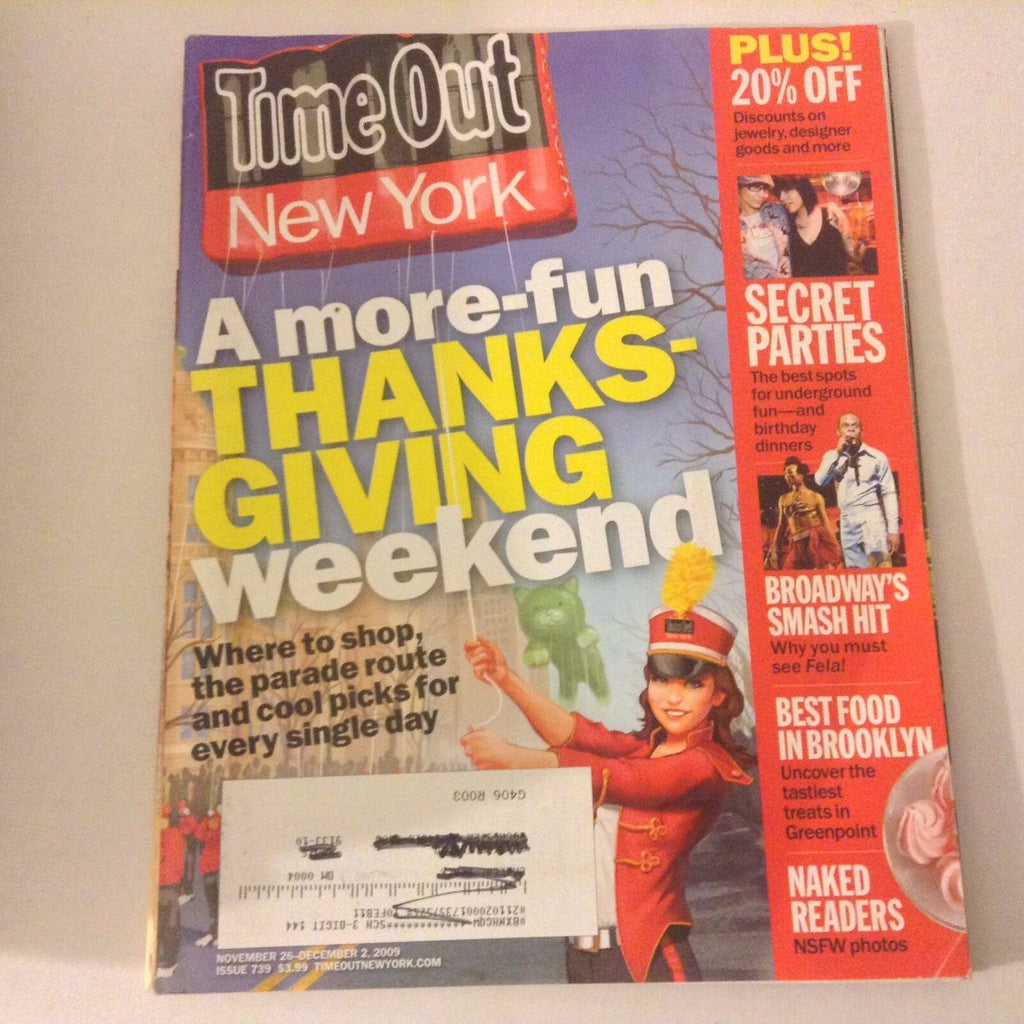 Time Out New York Magazine Thanksgiving Weekend December 2, 2009 052217nonrh