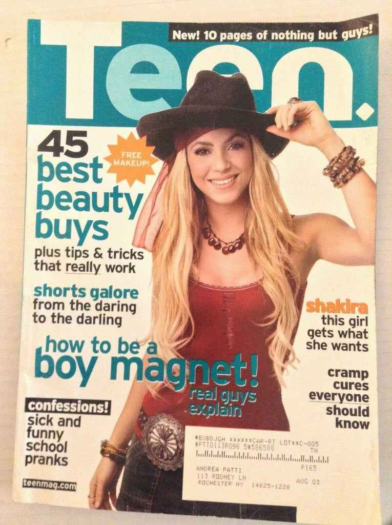 Teen Magazine Shakira How To Be A Boy Magnet May 2002 032719nonrh