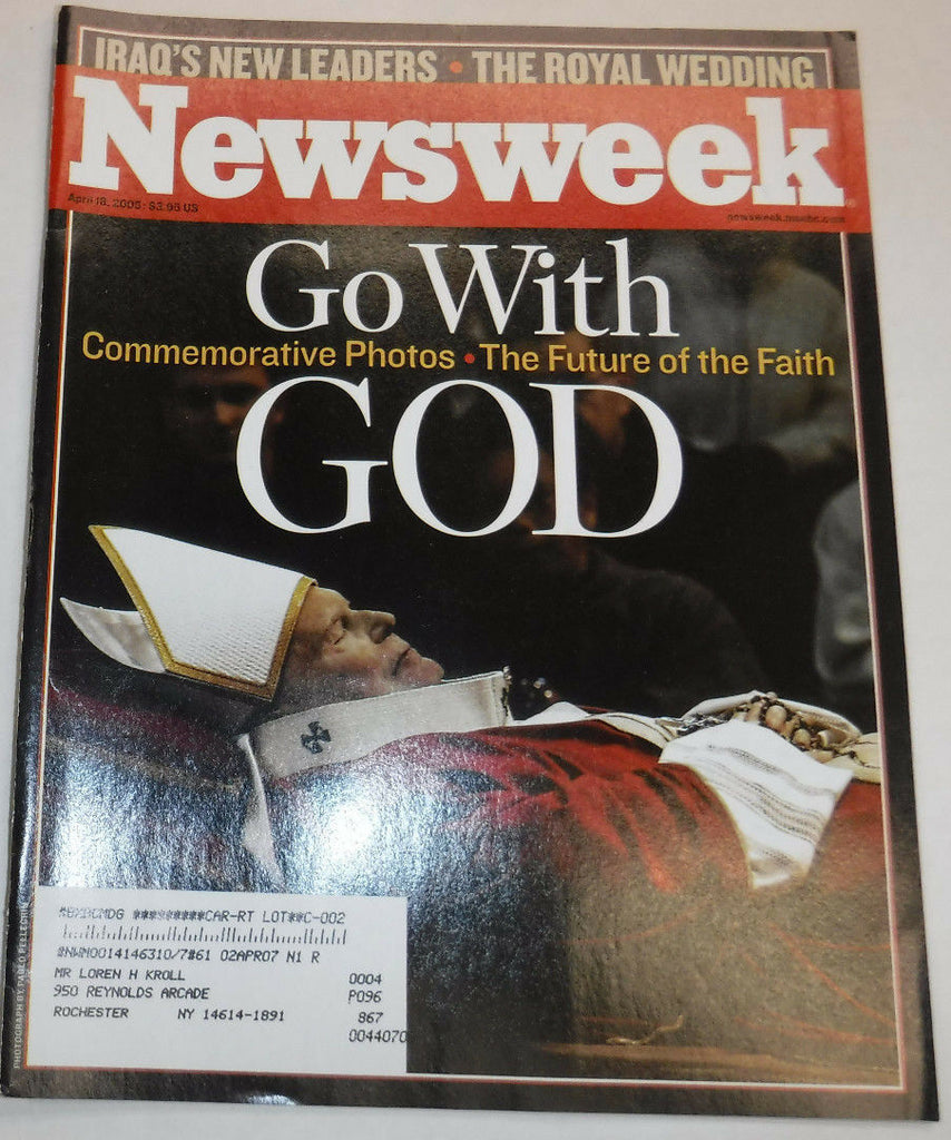 Newsweek Magazine Go With God April 18, 2005 101816R2