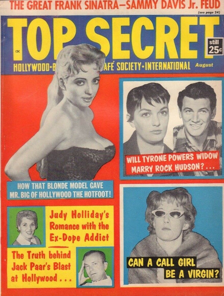 Top Secret August 1959 Frank Sinatra Sammy Davis Jr Rock Hudson 012519DBE
