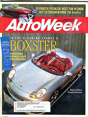 AutoWeek Magazine January 18 1993 Porsche Boxster EX 012816jhe