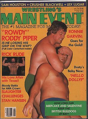 Wrestling's Main Event May 1986 Ronnie Garvin, Roddy Piper Complete EX 120915DBE
