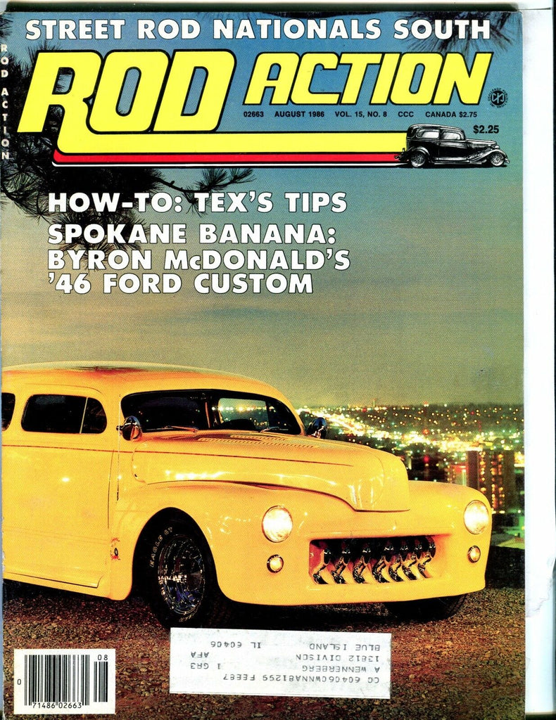 Rod Action Magazine August 1986 Byron McDonald EX w/ML 041917nonjhe