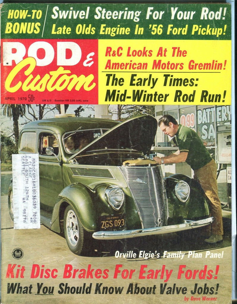 Rod & Custom Magazine April 1970 Orville Elgie VG w/ML 031317nonjhe