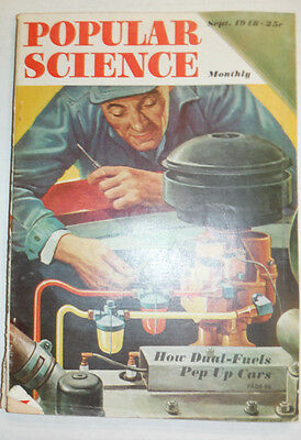 Popular Science Magazine How Dual Fuels Pep Up Cars September 1948 050815R