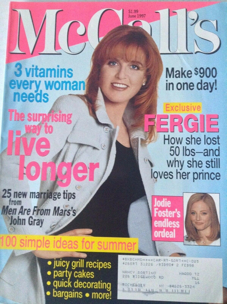 McCall's Magazine Fergie Live Longer June 1997 081417nonrh2