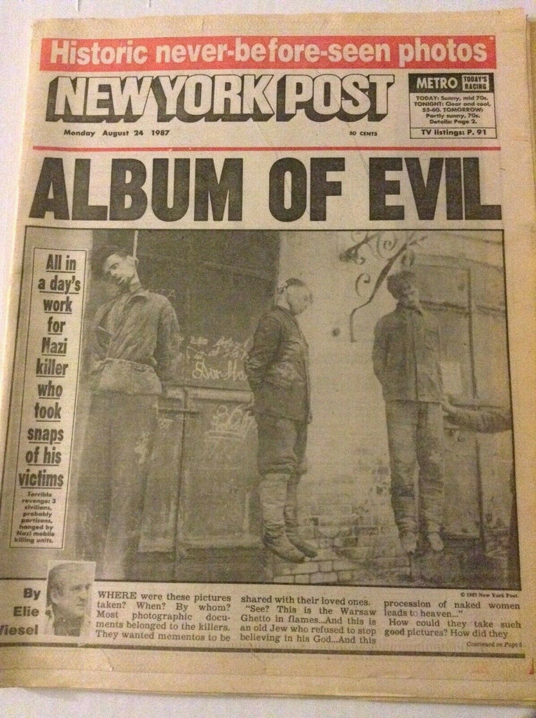New York Post Magazine Album Of Evil August 24, 1987 041819nonrh