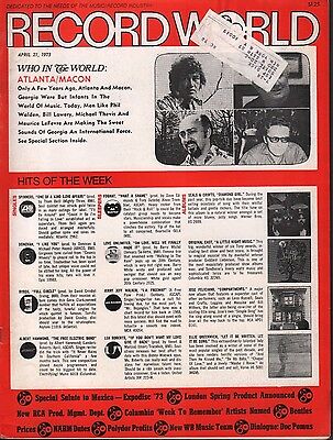 Record World April 21 1973 Atlanta/Macon w/ML EX 120415DBE