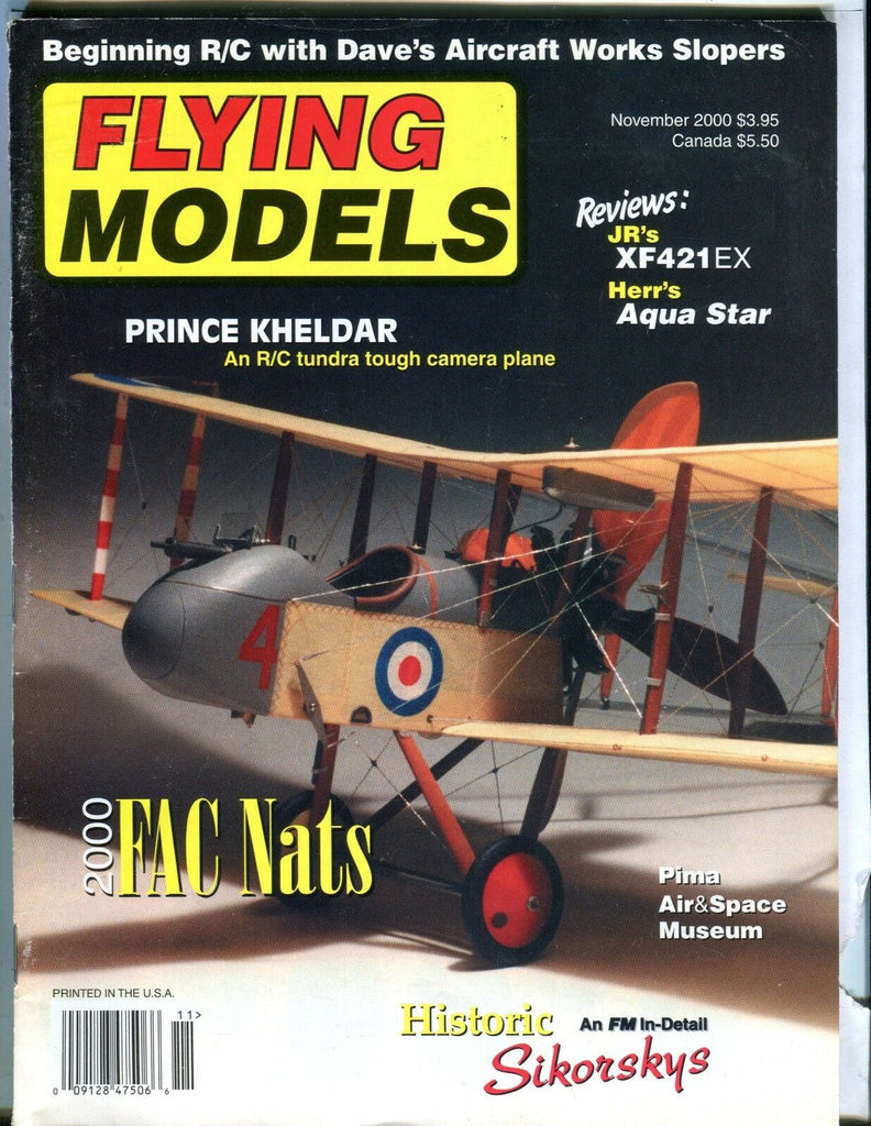 Flying Models Magazine November 2000 Prince Kheldar EX No ML 040817nonjhe