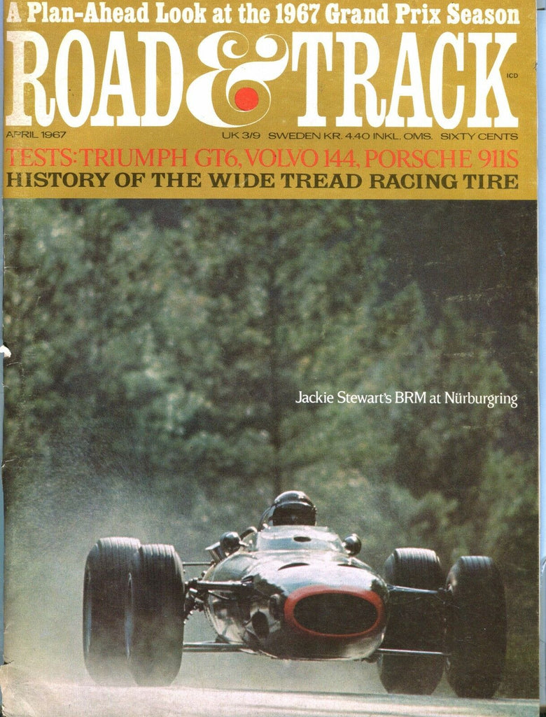 Road & Track Magazine April 1967 Jackie Stewart VG No ML 031617nonjhe