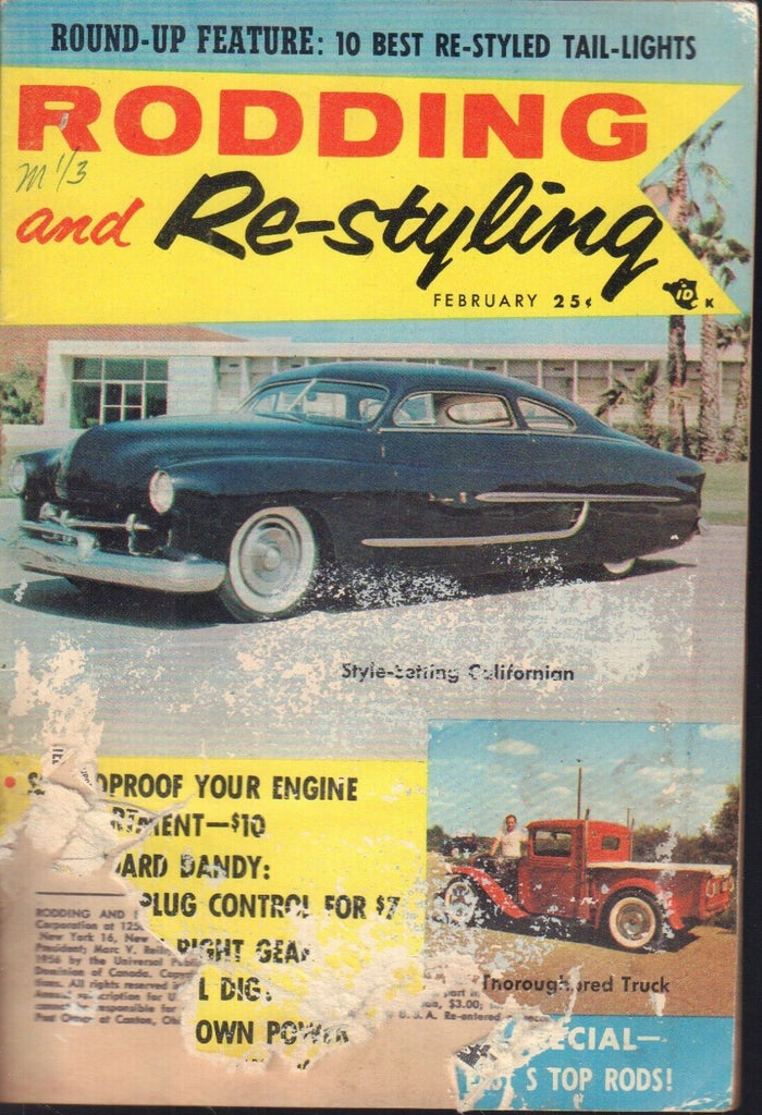 Rodding and Re-Styling February 1957 Hot Rod Digest Vintage 091118AME