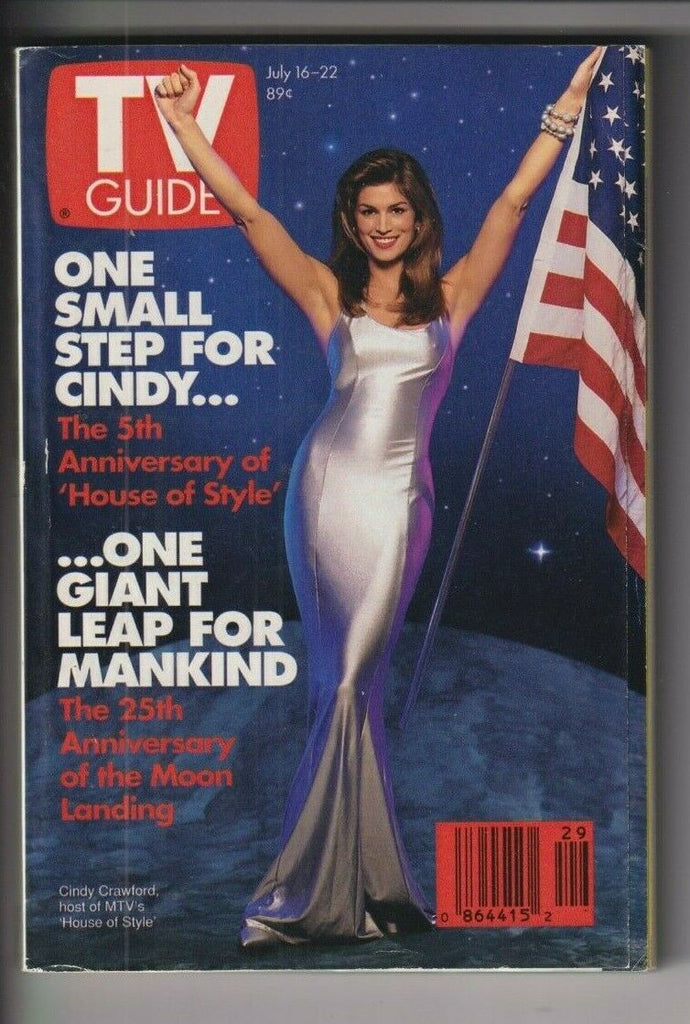 TV Guide Mag Cindy Crawford 25th Anniversary July 16-22, 1994 112019nonr
