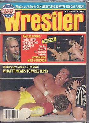 The Wrestler April 1984 Paul Ellering, Mike Von Erich VG 072716DBE