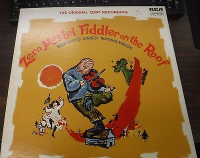 Zero Mostel Fiddler on the Roof original cast recording 33RPM 091016LLE