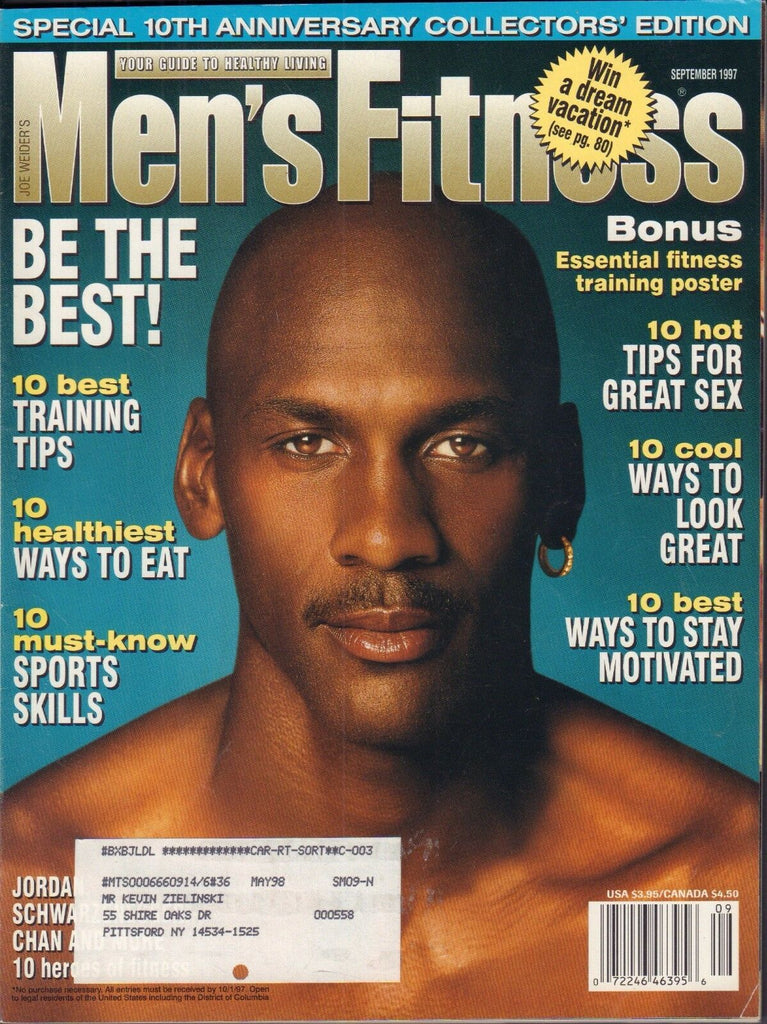 Men's Fitness September 1997 Michael Jordan w/ML 012117DBE2