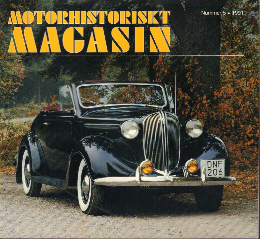 Motorhistoriskt Magashin Swedish Car Magazine #5 1991 Plymouth 031617nonDBE