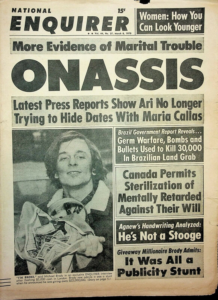 National Inquirer Vintage March 8 1970 Jackie Kennedy Onassis 030321ame