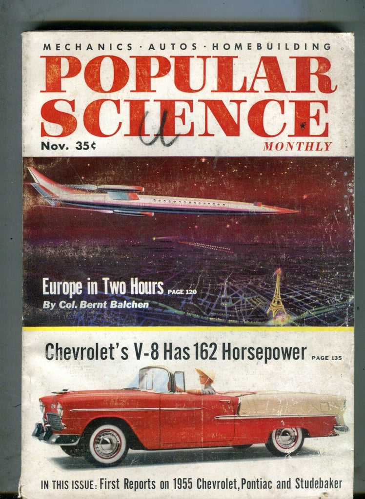 Popular Science Magazine November 1954 Chevrolet V-8 162 HP 063017nonjhe2