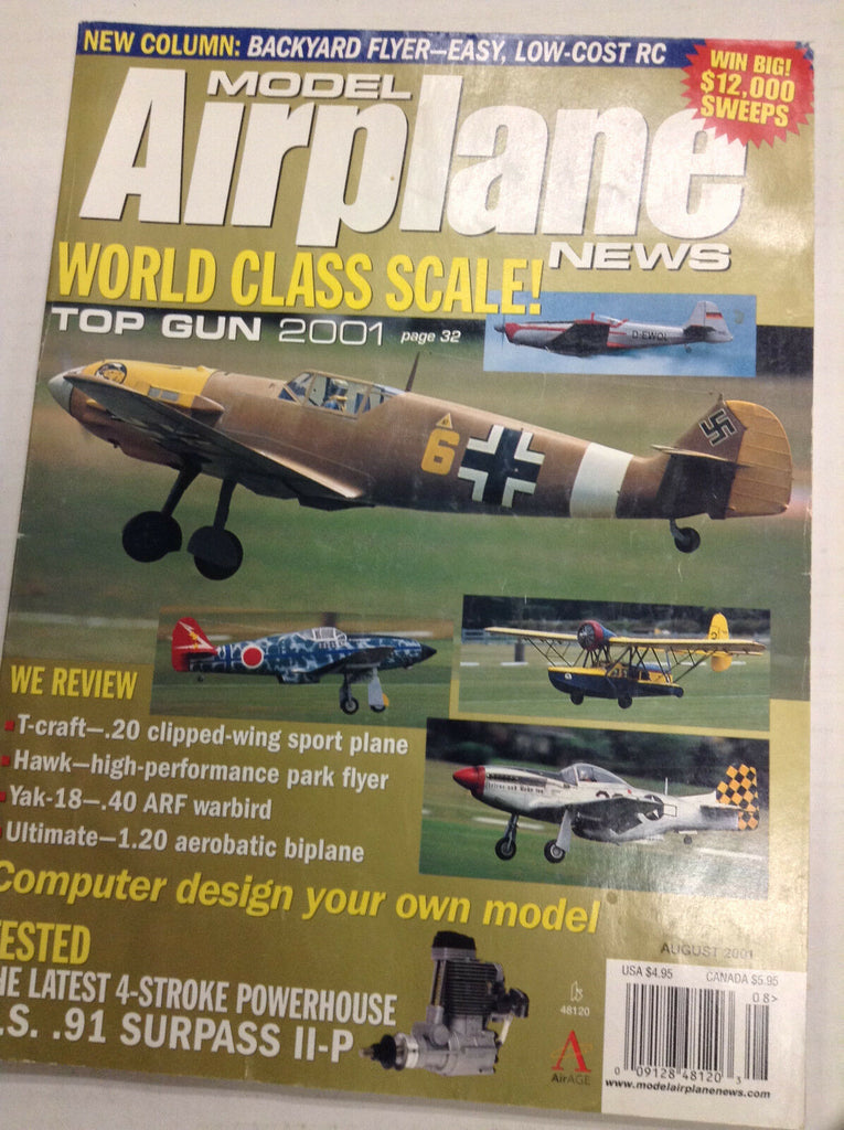 Model Airplane News Magazine Top Gun 2001 T-Craft August 2001 041517nonrh
