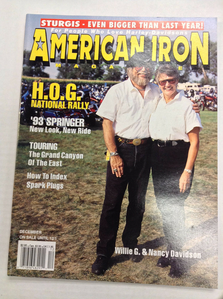 American Iron Magazine HOG National Rally Willie G. December 1992 031017NONRH