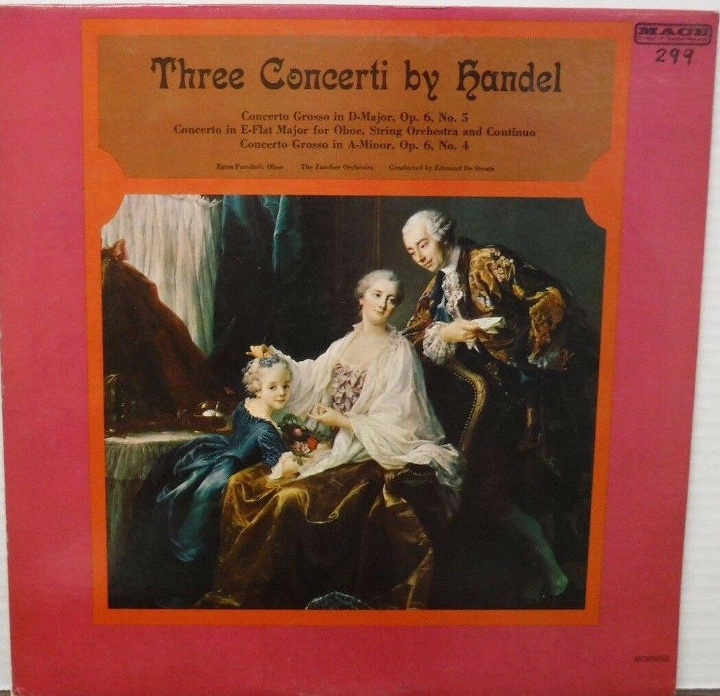 Three Concerti by Handel 33RPM MCM9063 011617LLE
